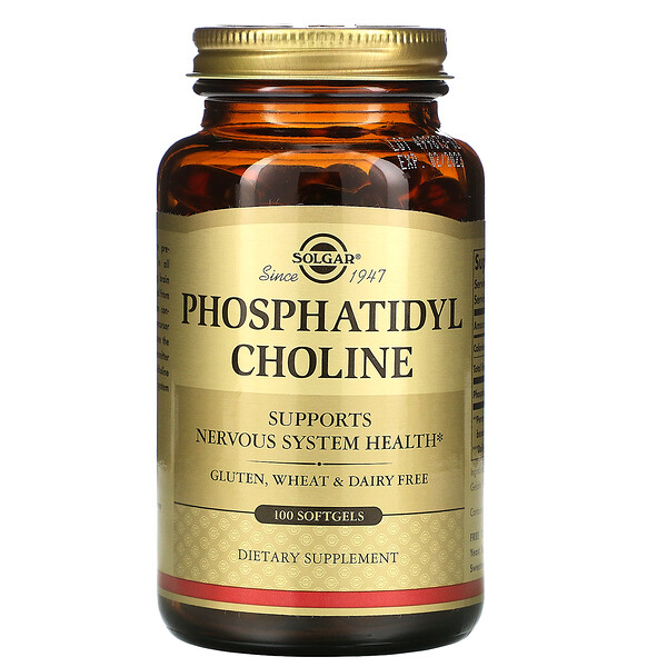Solgar, Phosphatidyl Choline, Phosphatidylcholin, 100 Weichkapseln