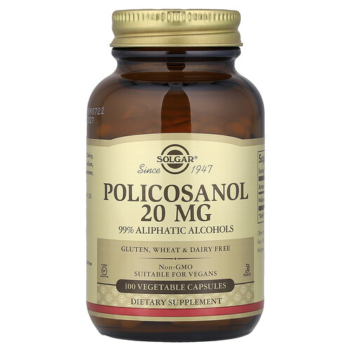 Solgar, Policosanol, 20 mg, 100 pflanzliche Kapseln