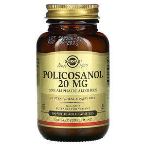 Отзывы о Солгар, Policosanol, 20 mg, 100 Vegetable Capsules