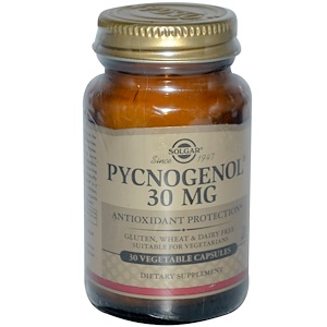Solgar, Пикногенол, 30 мг, 30 капсул