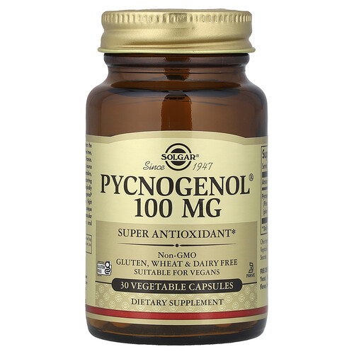 Solgar, Pycnogenol, 100 mg, 30 pflanzliche Kapseln