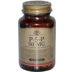 Solgar, Пиридоксаль-5-фосфат, 50 мг, 100 таблеток