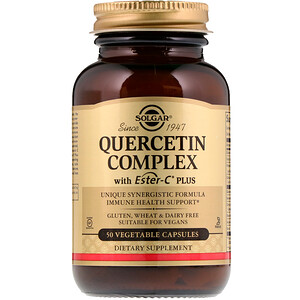 Отзывы о Солгар, Quercetin Complex with Ester-C Plus, 50 Vegetable Capsules