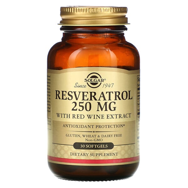 Resveratrol, 250 mg, 30 Softgels
