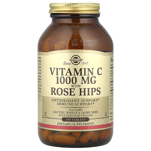 Solgar Vitamin C with Rose Hips, 250 Tablets