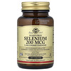 Selenium, Gistvrij, 200 mcg, 100 tabletten