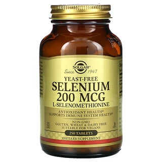 Solgar, Selenium, Yeast-Free, 200 mcg, 250 Tablets