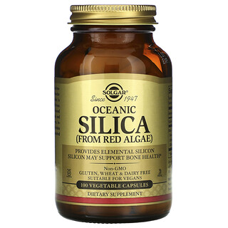 Solgar, Oceanic Silica From Red Algae, 100 Vegetable Capsules