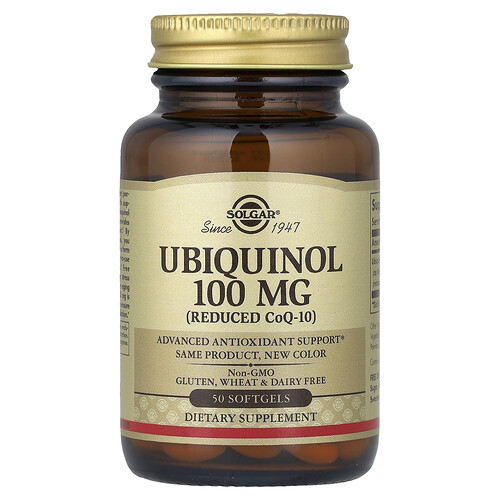 Solgar Ubiquinol (Reduced CoQ10), 50 Softgels (100 mg per Softgel)