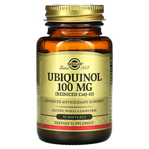 Отзывы о Солгар, Ubiquinol (Reduced CoQ10), 100 mg, 50 Softgels