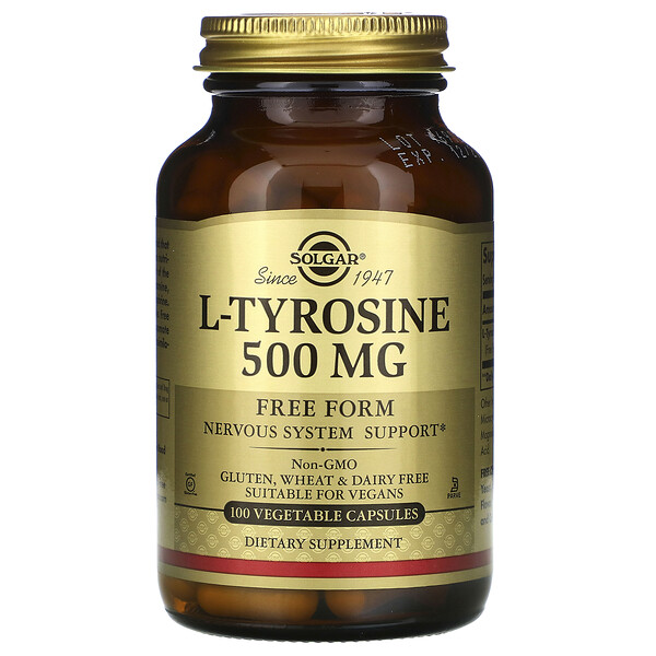 L-Tyrosine, 500 mg, 100 Veggie Caps 