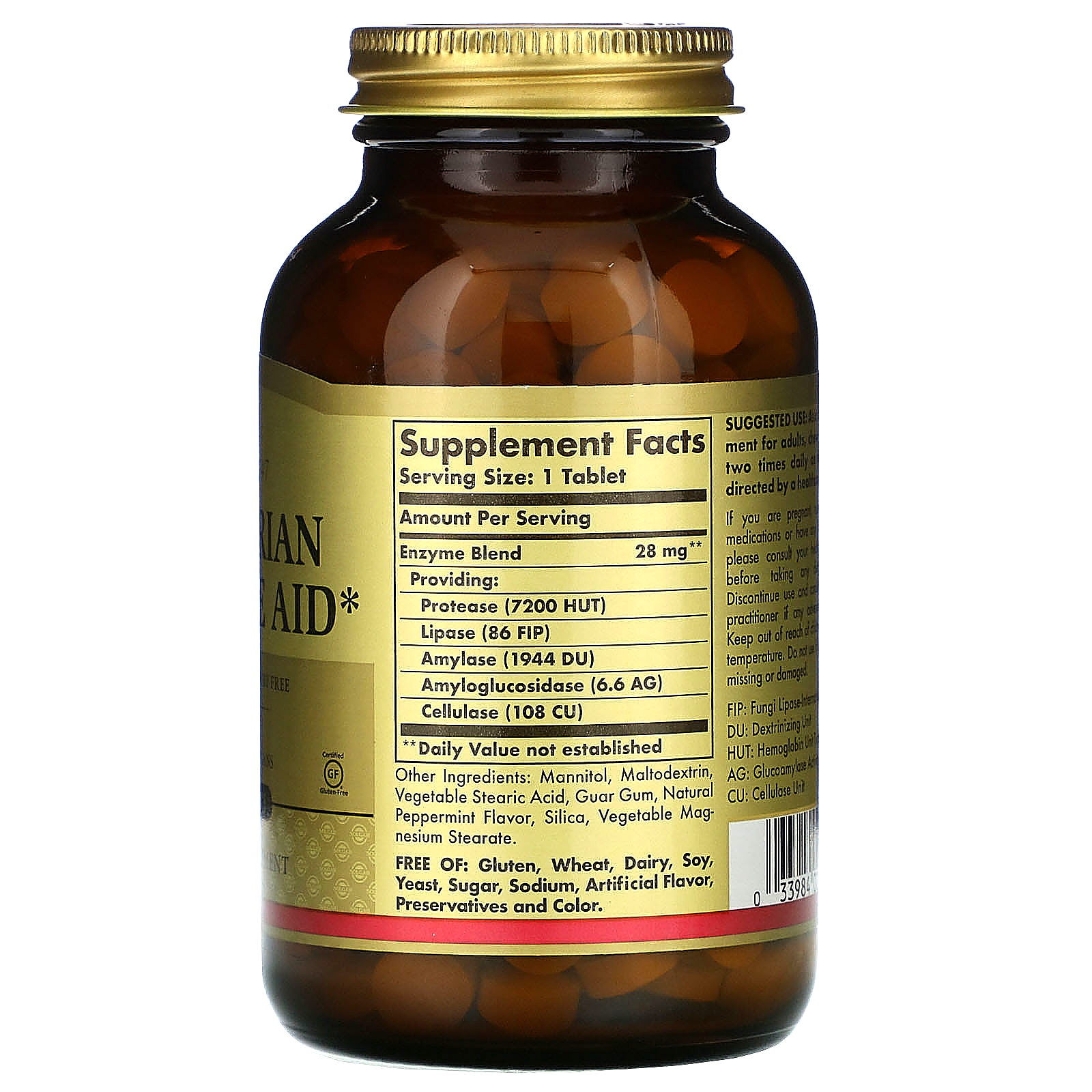 Solgar, Vegetarian Digestive Aid, 250 Tablets - iHerb