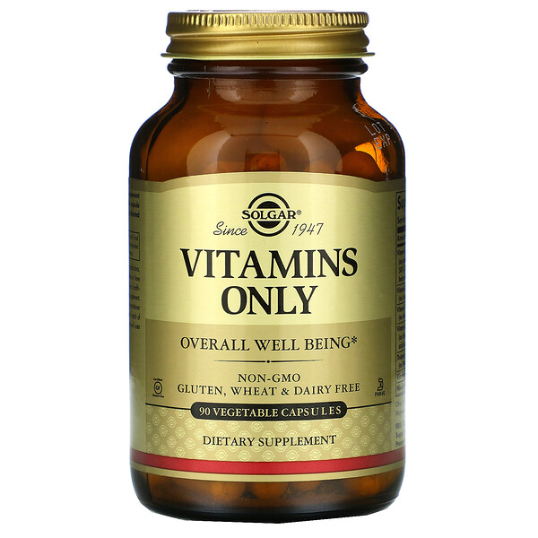 Solgar‏, Vitamins Only,‏ 90 כמוסות צמחיות