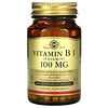 Solgar, витамин В1, 100 мг, 100 растительных капсул