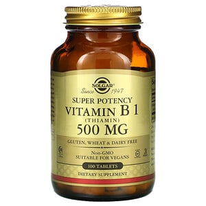 Отзывы о Солгар, Vitamin B1 (Thiamin), 500 mg, 100 Tablets
