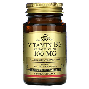 Отзывы о Солгар, Vitamin B2 (Riboflavin), 100 mg, 100 Vegetable Capsules