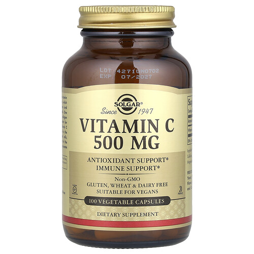 Solgar Vitamin C, 500 mg, 100 Vegetable Capsules