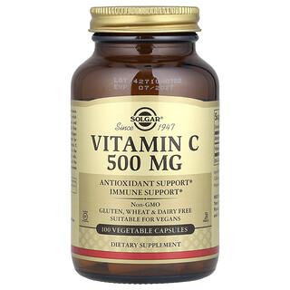 Solgar, C Vitamini, 500 mg, 100 Bitkisel Kapsül