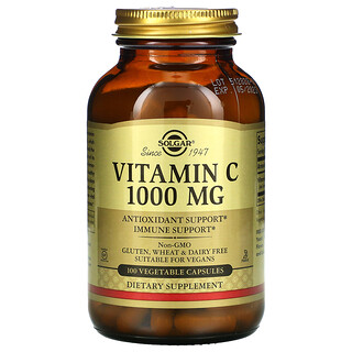 Solgar, Vitamin C, 1.000 mg, 100 pflanzliche Kapseln