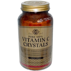 Solgar, 100% чистые кристаллы витамина C, 250 г