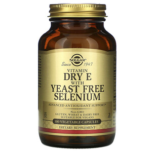 Отзывы о Солгар, Vitamin Dry E with Yeast Free Selenium, 100 Vegetable Capsules