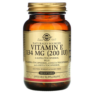 Отзывы о Солгар, Naturally Sourced Vitamin E, 134 mg (200 IU), 100 Softgels