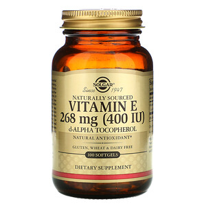 Отзывы о Солгар, Vitamin E, Naturally Sourced, 268 mg (400 IU), 100 Softgels