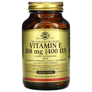 Отзывы о Солгар, Naturally Sourced Vitamin E, 268 mg (400 IU), 100 Softgels