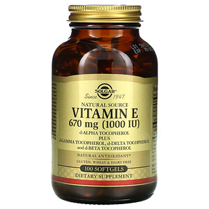 Отзывы о Солгар, Naturally Sourced Vitamin E, 670 mg (1,000 IU), 100 Softgels