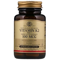 Naturally Sourced Vitamin K2, 100 mcg, 50 Vegetable Capsules - изображение