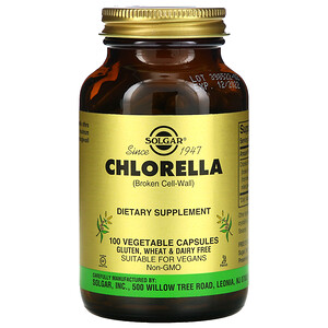 Солгар, Chlorella (Broken Cell-Wall), 100 Vegetable Capsules отзывы покупателей