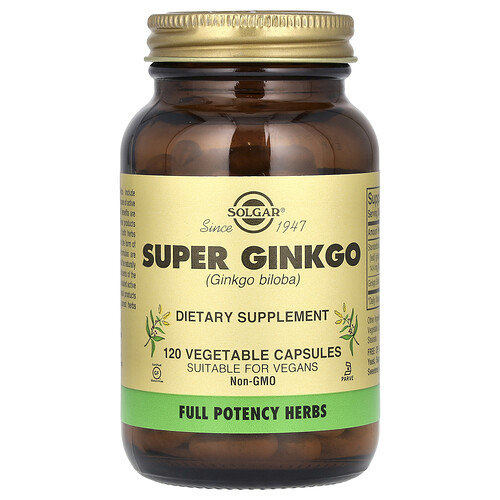 Solgar Super Ginkgo, 120 Vegetable Capsules