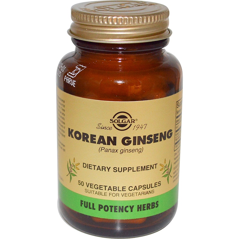 Solgar, Korean Ginseng (Panax Ginseng), 50 Veggie Caps iHerb
