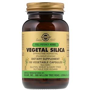 Отзывы о Солгар, Full Potency Herbs, Vegetal Silica, 100 Vegetable Capsules