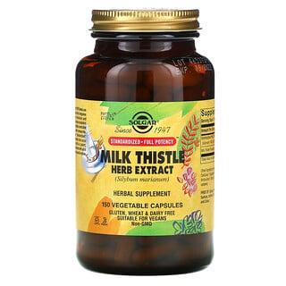 Solgar, Milk Thistle Herb Extract, 150 Vegetable Capsules