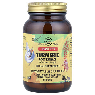 Solgar, Extracto de raíz de cúrcuma, 60 cápsulas vegetales (400 mg por cápsula)