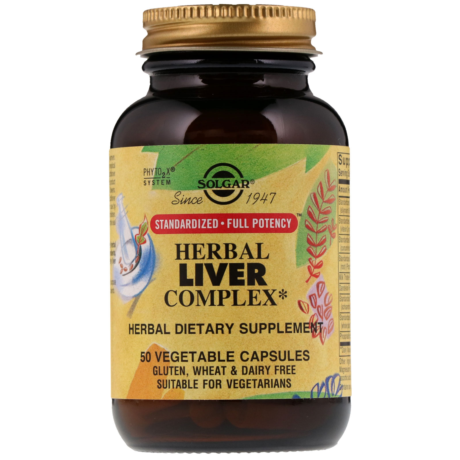 Solgar, Herbal Liver Complex, 50 Vegetable Capsules iHerb