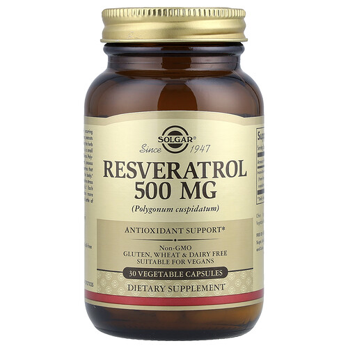 Solgar, Resveratrol, 500 mg, 30 vegetarische Kapseln