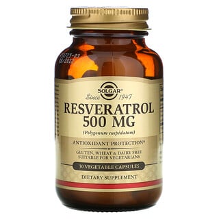 Solgar, Resveratrol, 500 mg, 30 Vegetable Capsules