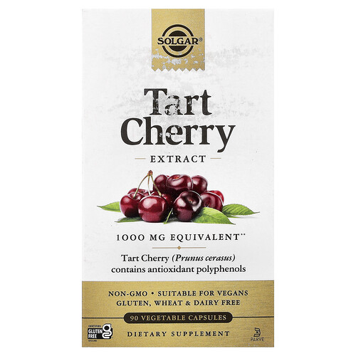 Solgar Tart Cherry Extract, 1,000 mg, 90 Vegetable Capsules