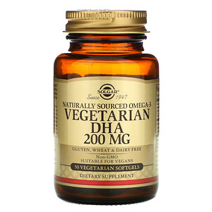 Отзывы о Солгар, Naturally Sourced Omega-3, Vegetarian DHA, 200 mg, 50 Vegetarian Softgels