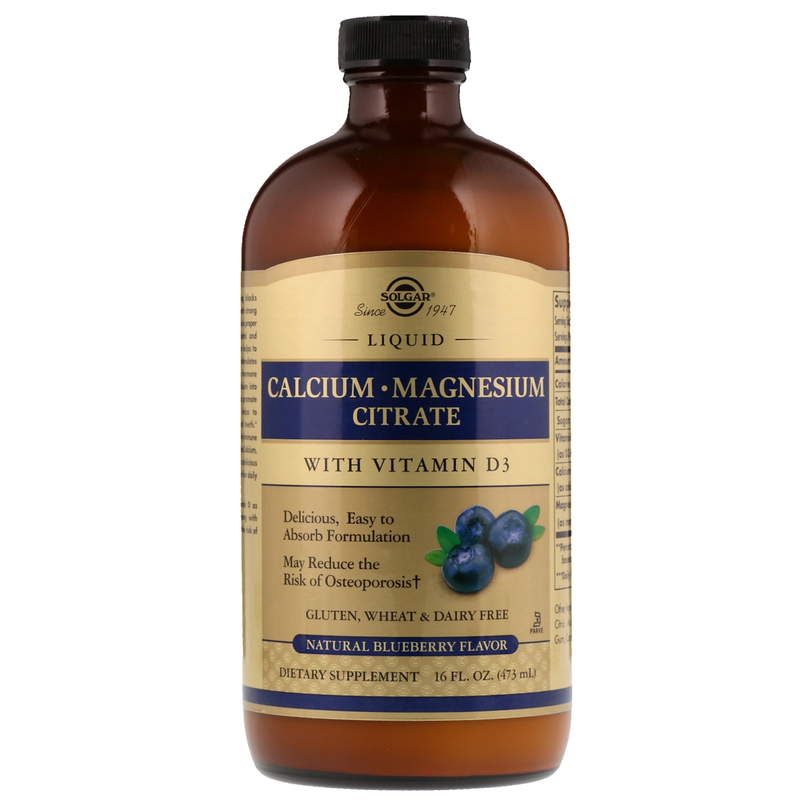 Solgar Liquid Calcium Magnesium Citrate With Vitamin D3