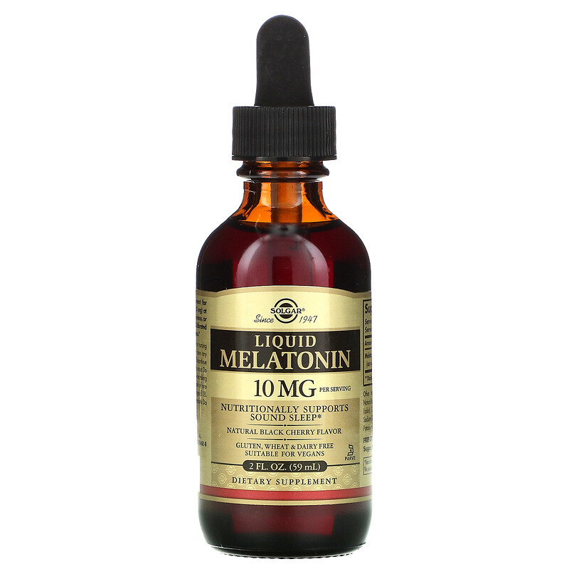 Brand New Cherry Flavor Episode 4 Minute 34 Solgar, Liquid Melatonin, Natural Black Cherry Flavor, 10 mg, 2 fl oz