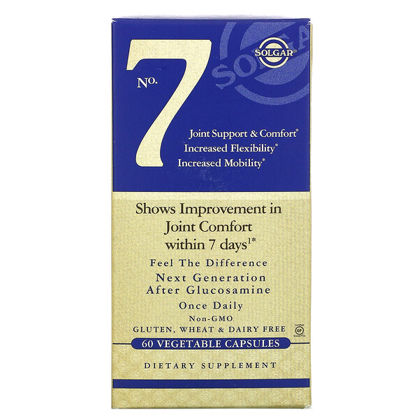 Solgar, No.7, Joint Support & Comfort, 60 Vegetable Capsules