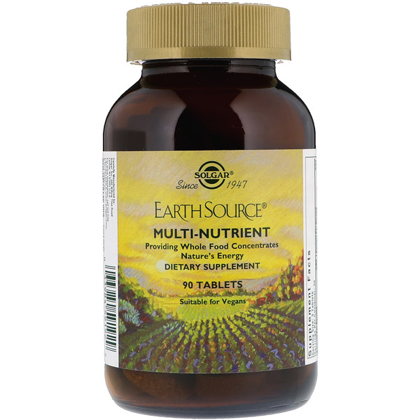 Solgar, Earth Source, Multi-Nutrient, Providing Whole Food Concentrates, 90 Tablets
