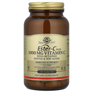 Solgar, Ester-C® Plus, C-vitamiini, 90 tablettia