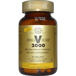 Solgar, Formula VM-2000, Multinutrient Formula , 90 Tablets