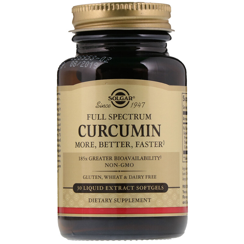 Solgar, Full Spectrum Curcumin, 30 Liquid Extract Softgels iHerb