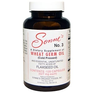 Отзывы о Соннес, No. 3 Wheat Germ Oil, 627 mg Each, 120 Capsules