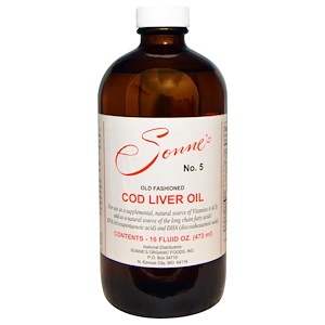 Отзывы о Соннес, No. 5, Old Fashioned Cod Liver Oil, 16 fl oz (473 ml)